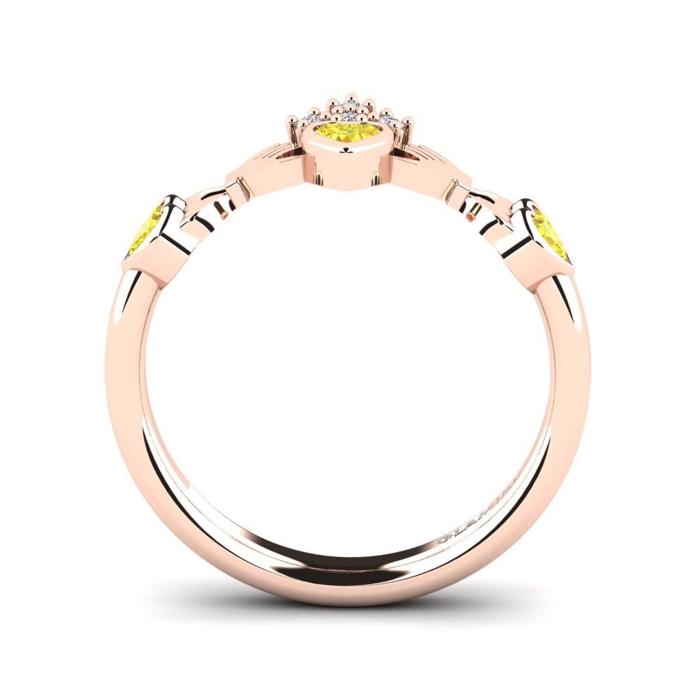 Zafiro amarillo Anillo Hemun