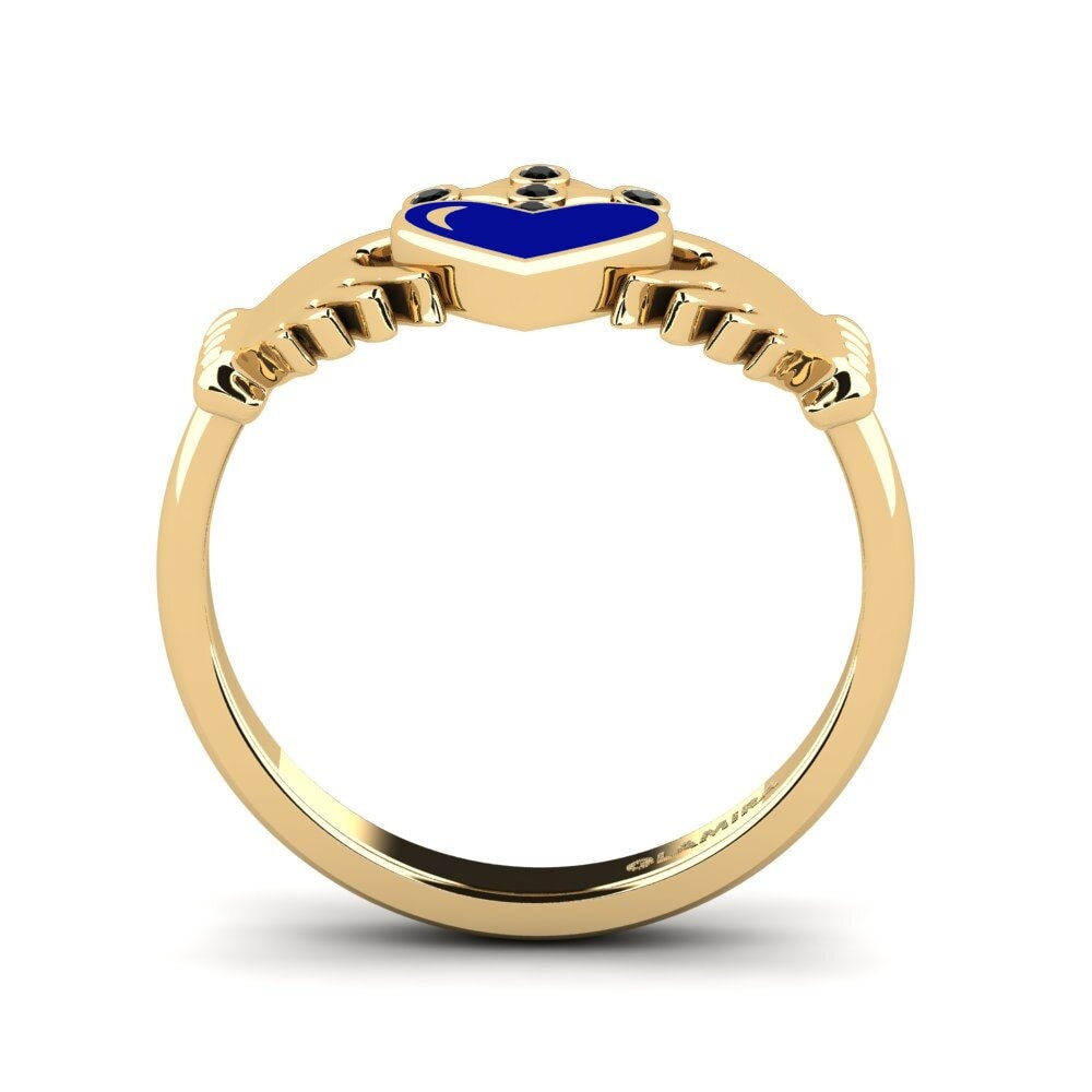 Schwarzer Saphir Ring Hnigeng
