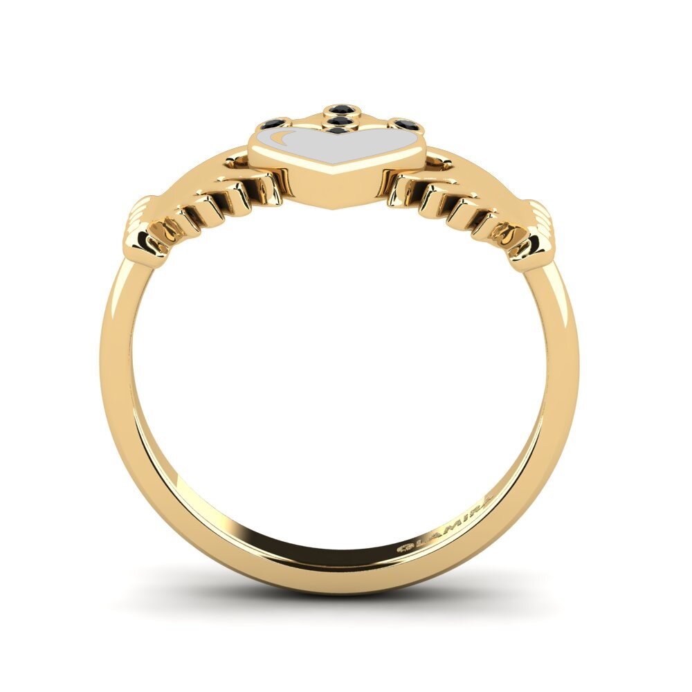 Schwarzer Diamant Ring Hnigeng