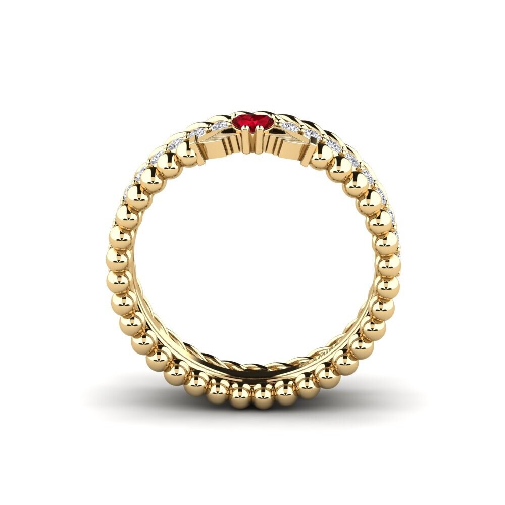 Red Zirconia Ring Mdoder