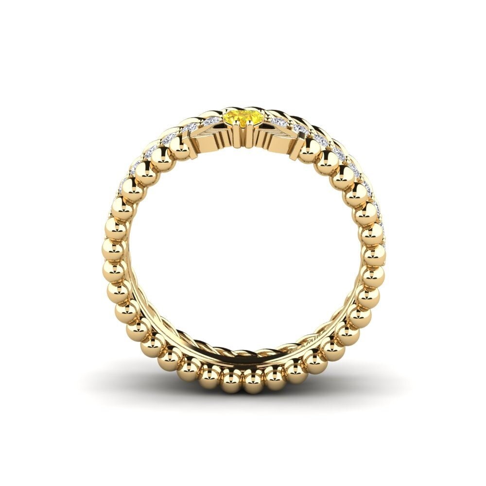 Zafiro amarillo Anillo Mdoder