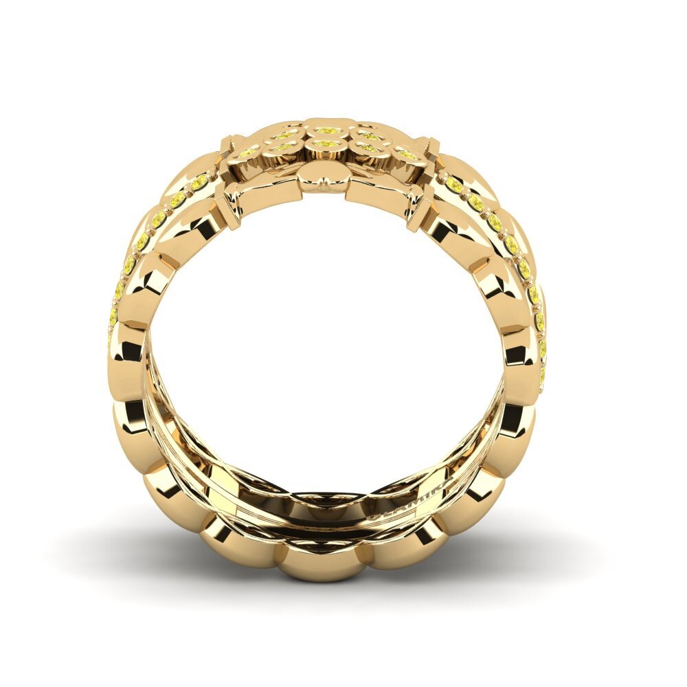 Zafiro amarillo Anillo Sandetep