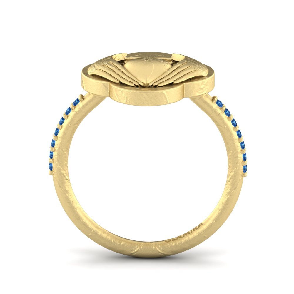 Zircônia azul escuro Anel Stings