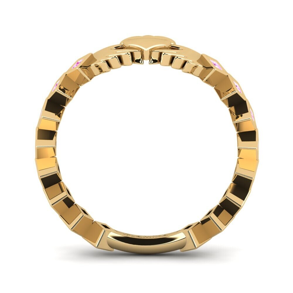 Princesa Zafiro Rosado Anillo Terams