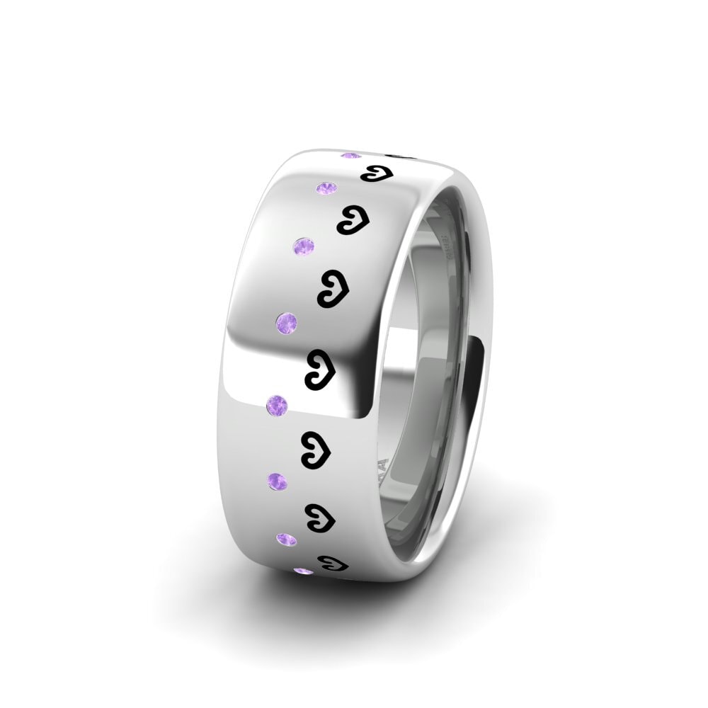 Amethyst Women's Wedding Ring Cute Glory 8.0 mm
