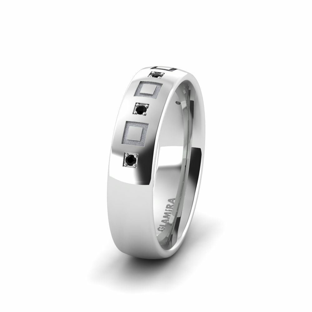 Zaffiro Nero Fede nuziale donna Hot Sweet 5.0 mm
