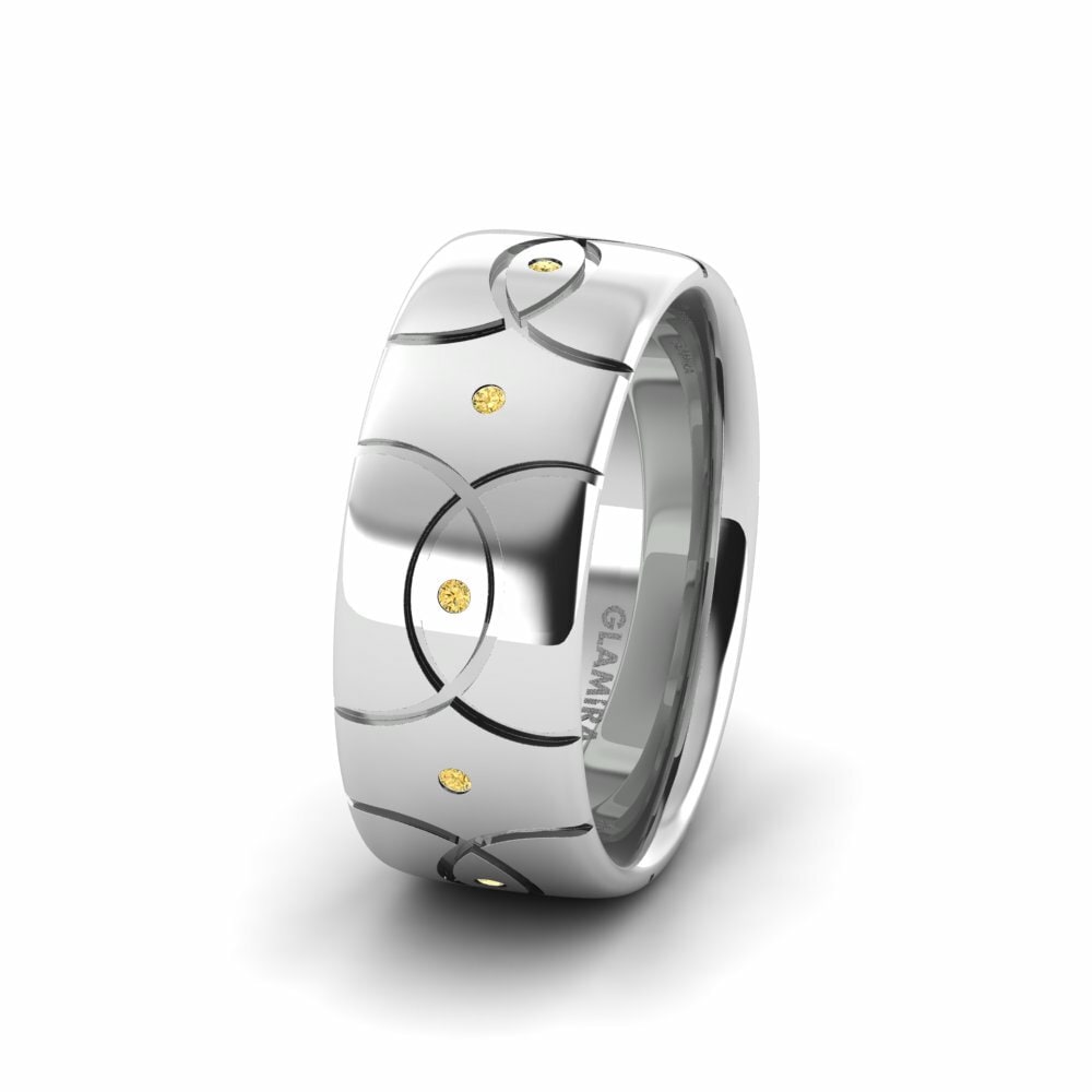 Diamant Jaune Alliance pour femme Peaceful Luns 8.0 mm