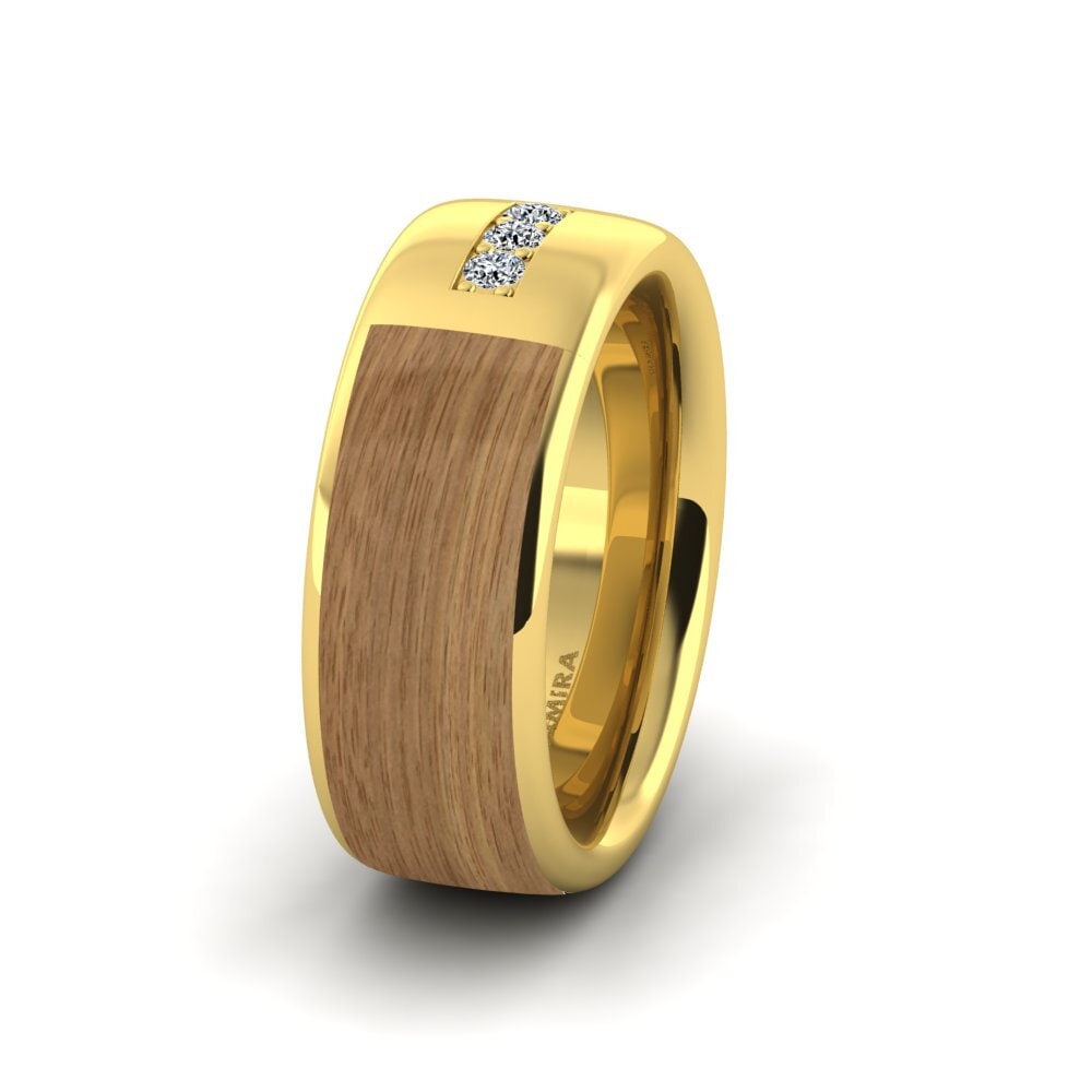 Cincin perkahwinan wanita Pretty Wequ 8.0 mm