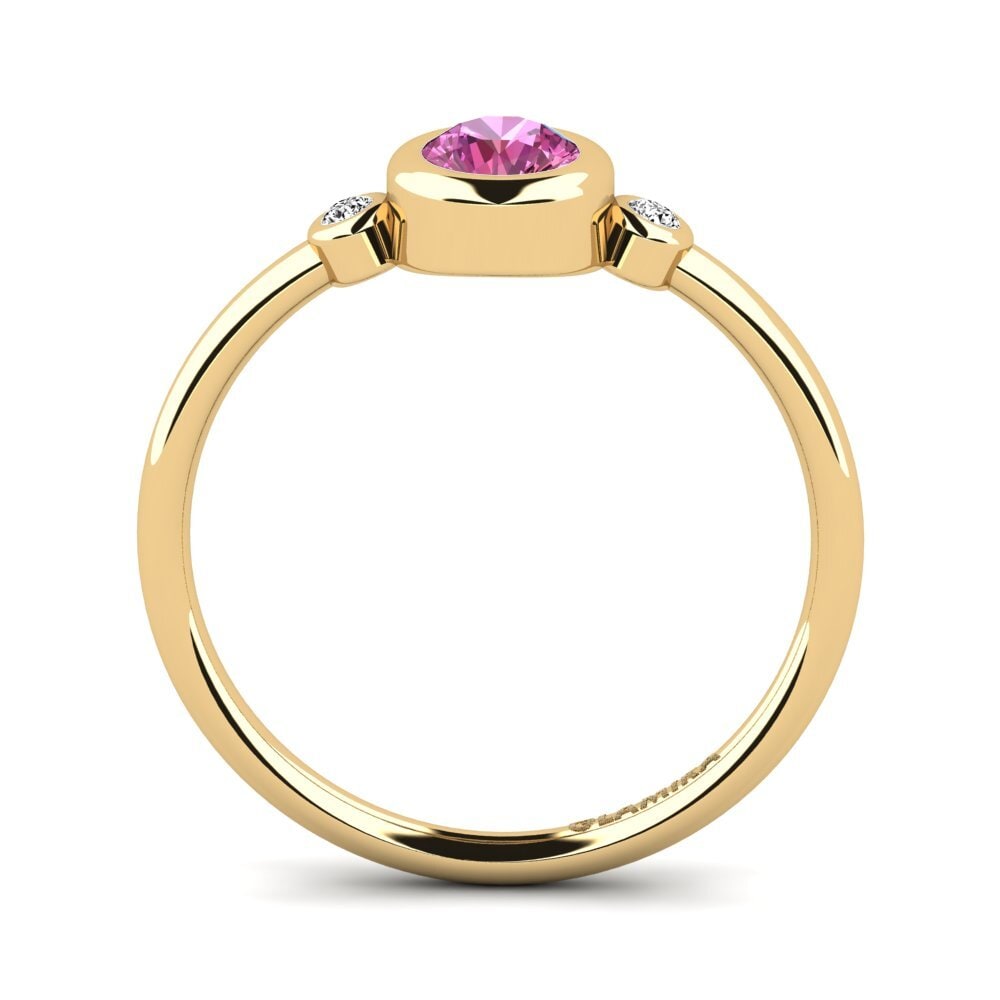 Topacio Rosa Anillo de compromiso Afin - A