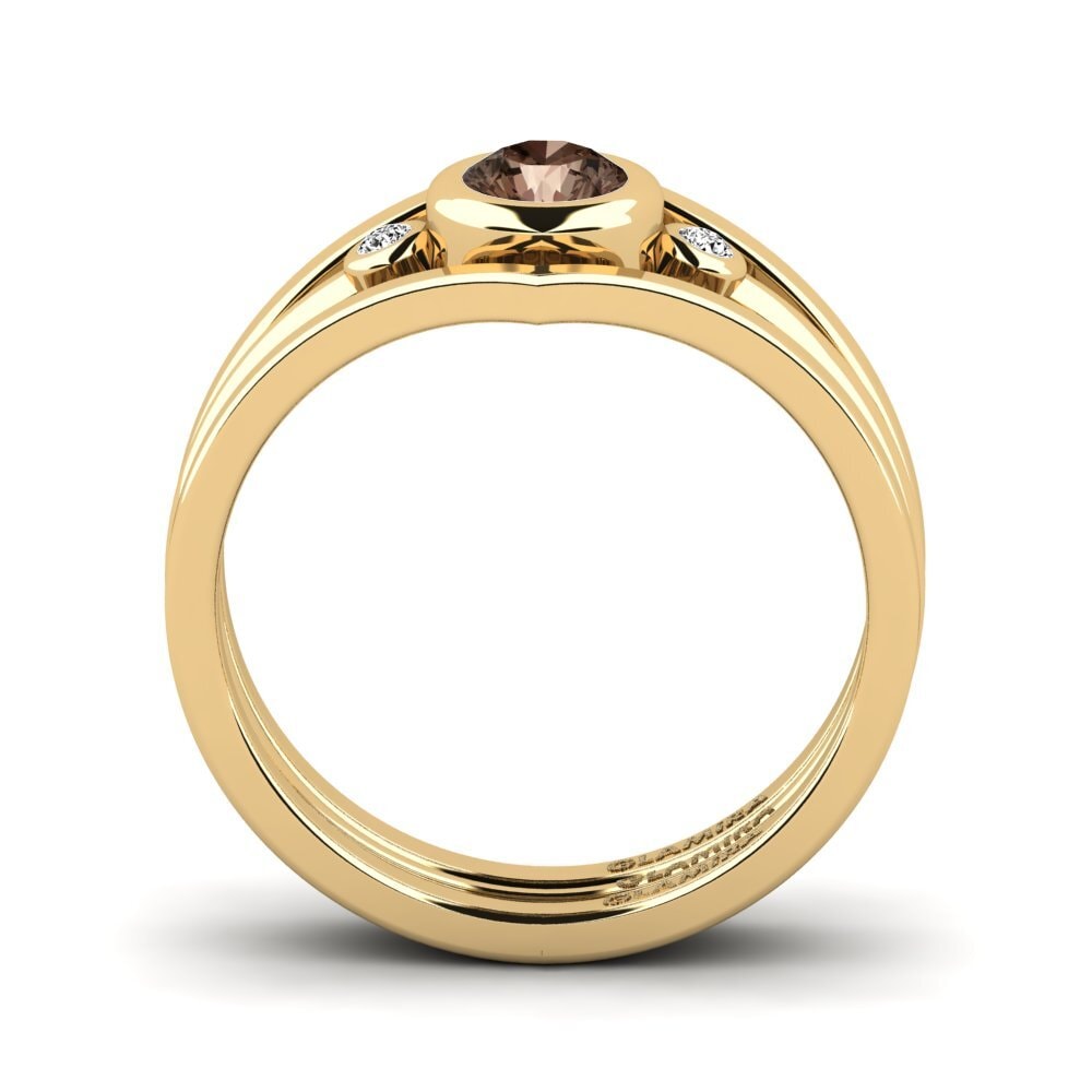 Quartzo fumé Anel Afin - Set