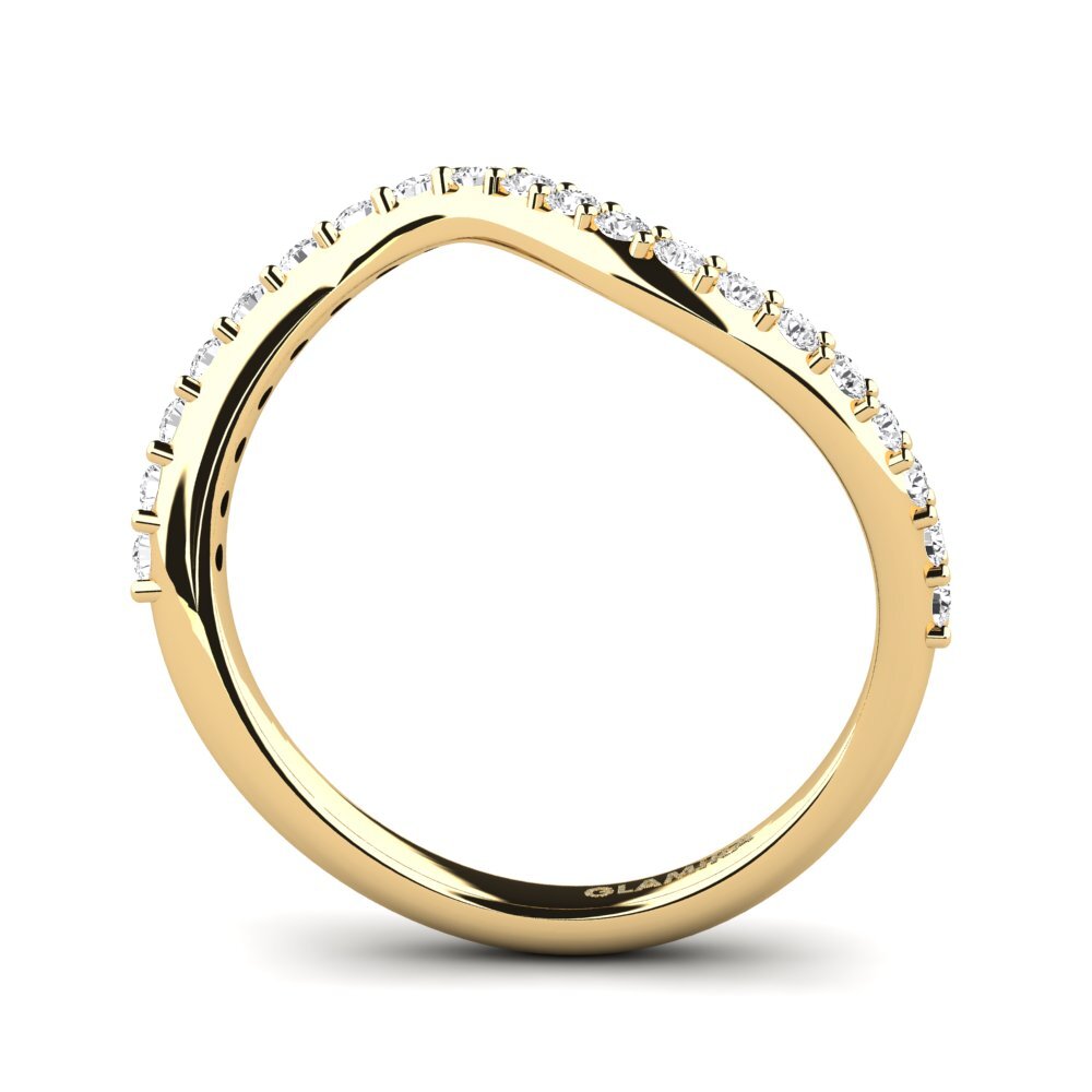 White sapphire Stackable Ring Bicg - A