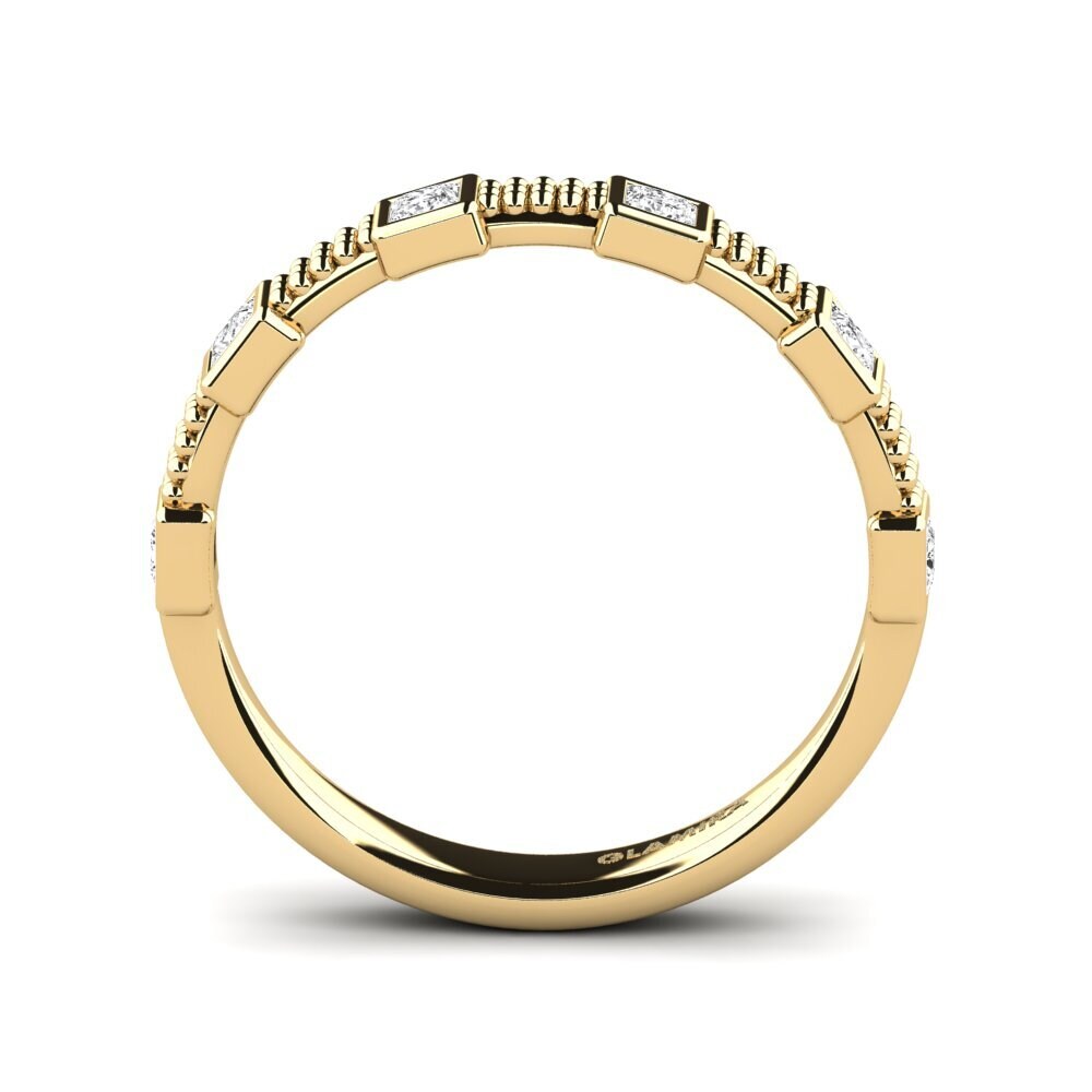 White sapphire Stackable Ring Billeta - B