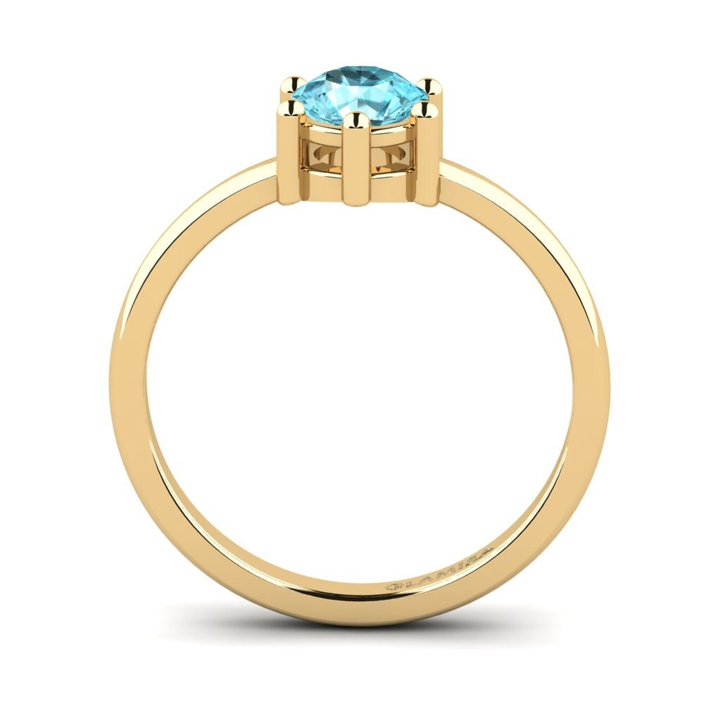 Blue Zircon Stackable Ring Equa - A