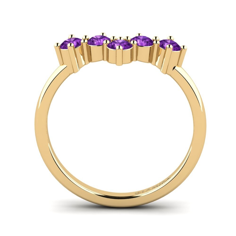 Amethyst Stapelbarer Ring Equa - B