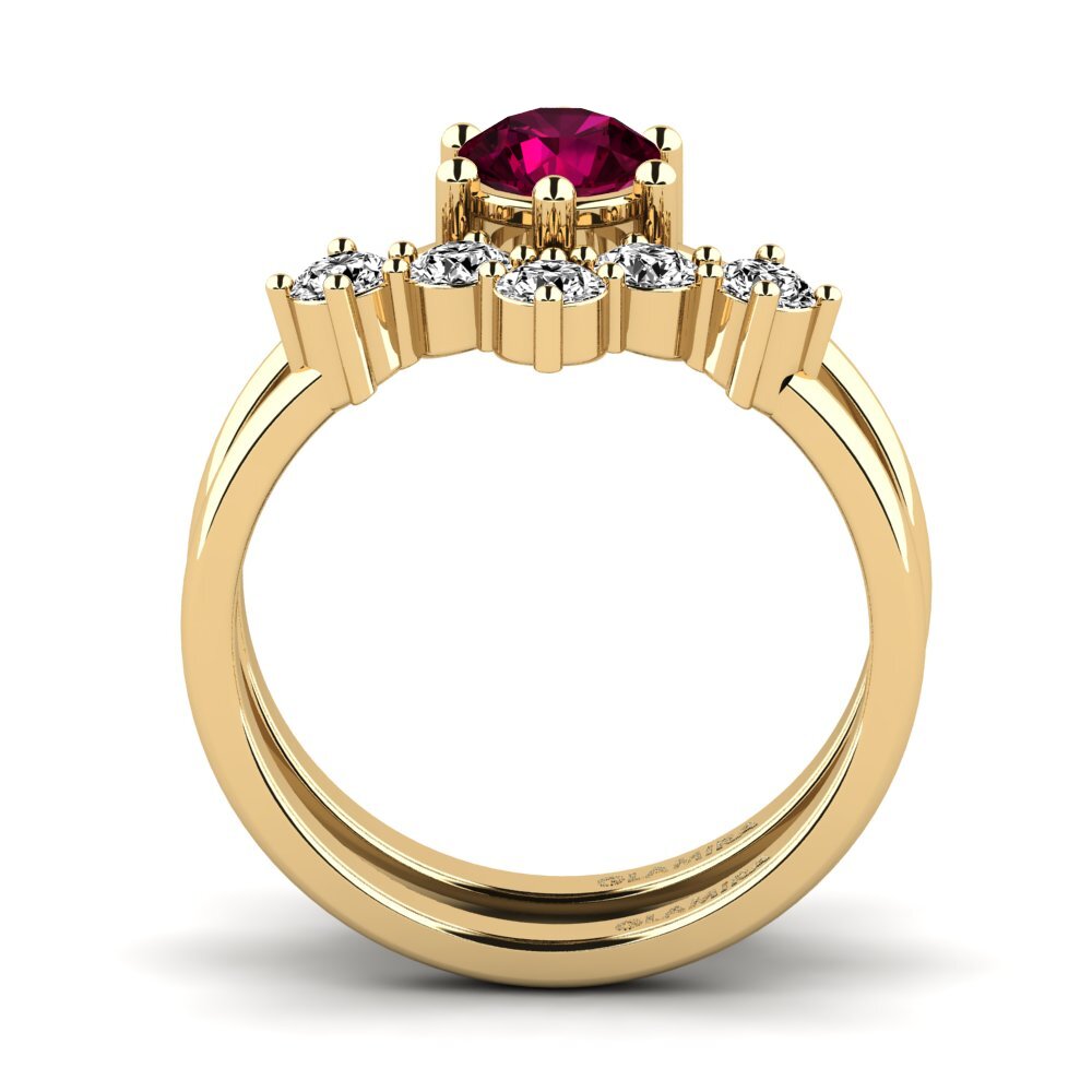 Rhodolite Garnet Stackable Ring Equa Set