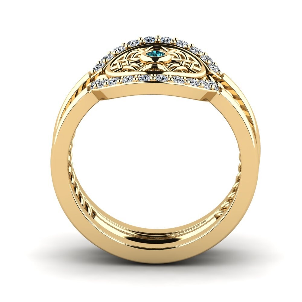 Blauer Diamant Stapelbarer Ring Faecre Set