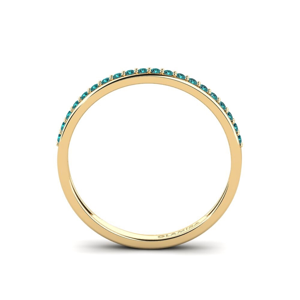 Diamante Azul Anillo Fendr - B