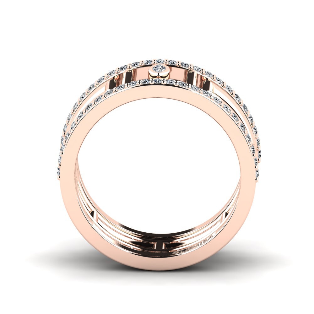 14ct Rose Gold Ring Fiev Set