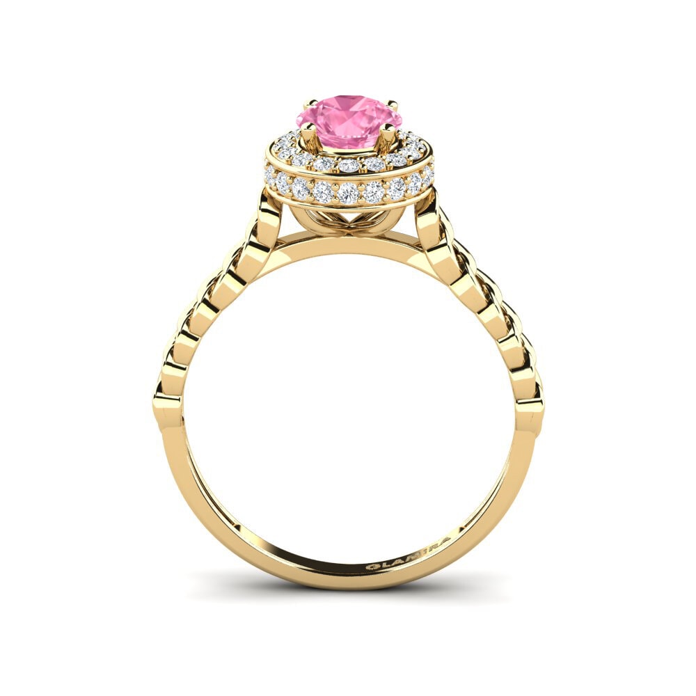 Pink Sapphire Engagement Ring Fnel - A