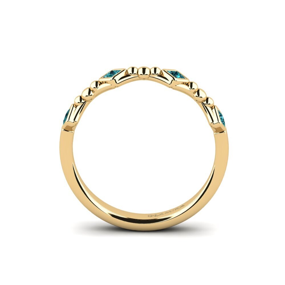 Blauer Diamant Stapelbarer Ring Gefylda - C