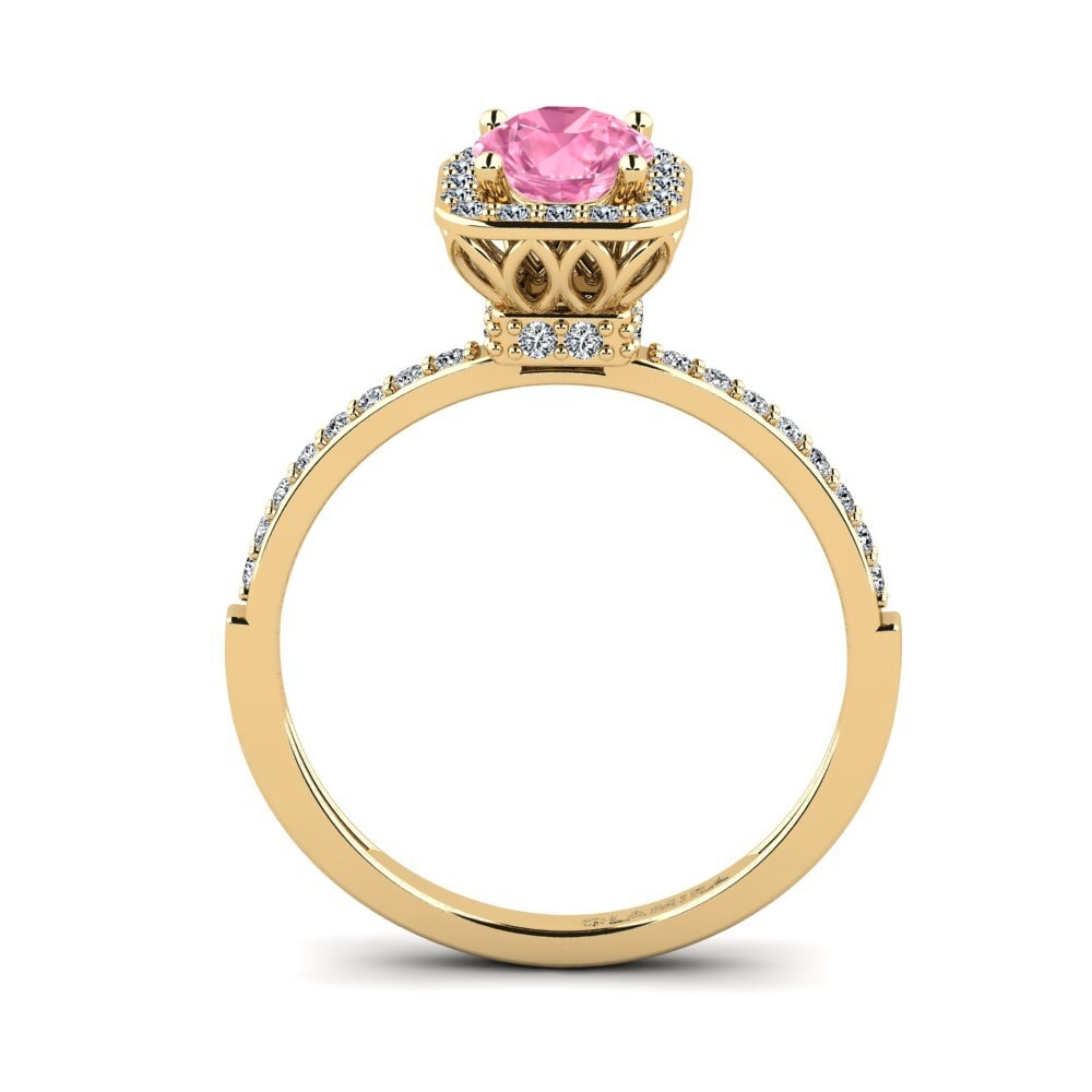 Pink Sapphire Engagement Ring Grede - A