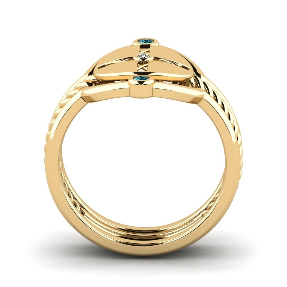 Blauer Diamant Stapelbarer Ring Hillog Set