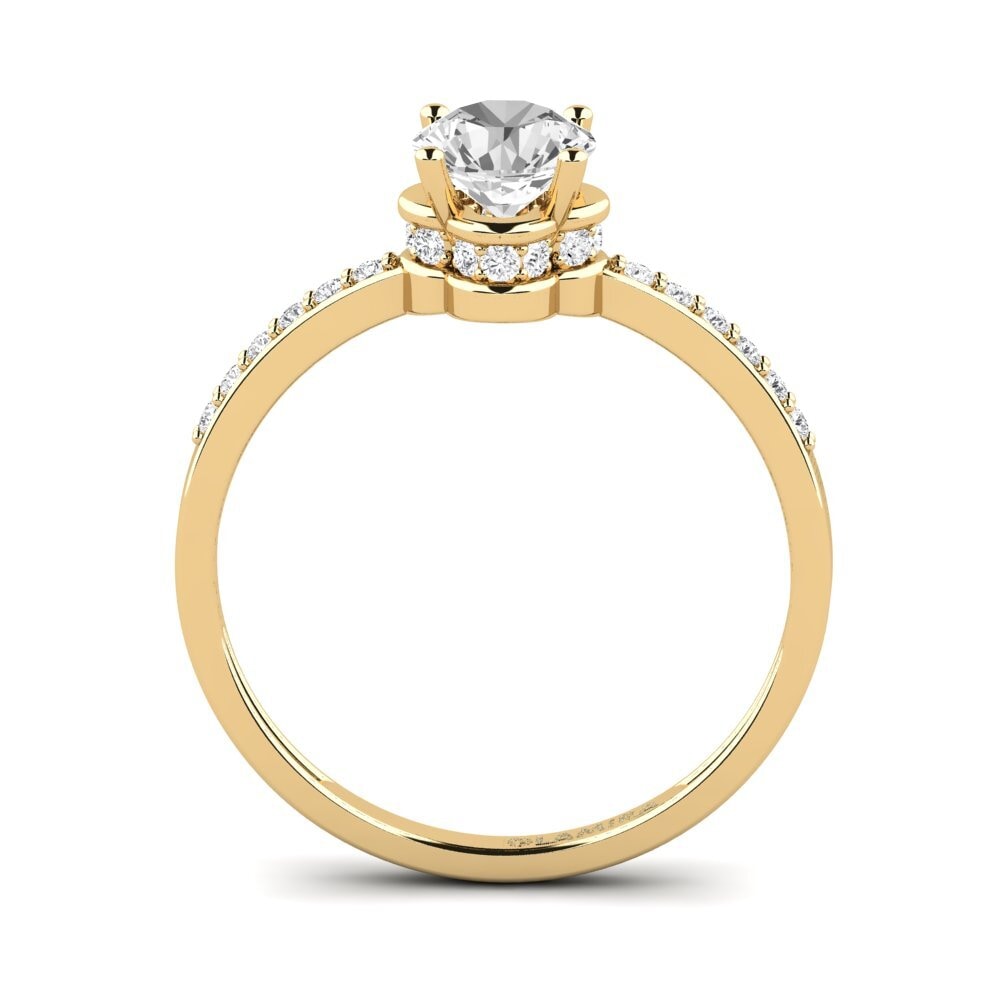 White sapphire Engagement Ring Htingi - A
