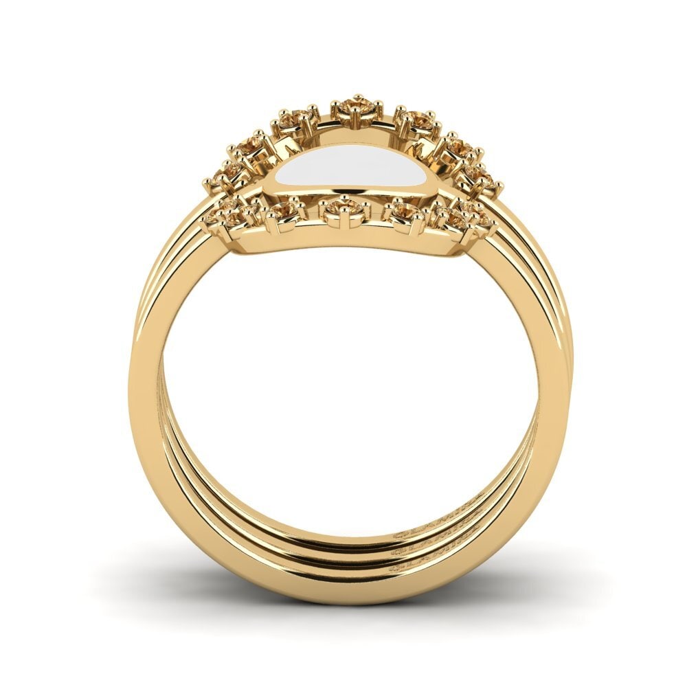 Brown Diamond Stackable Ring Middo Set