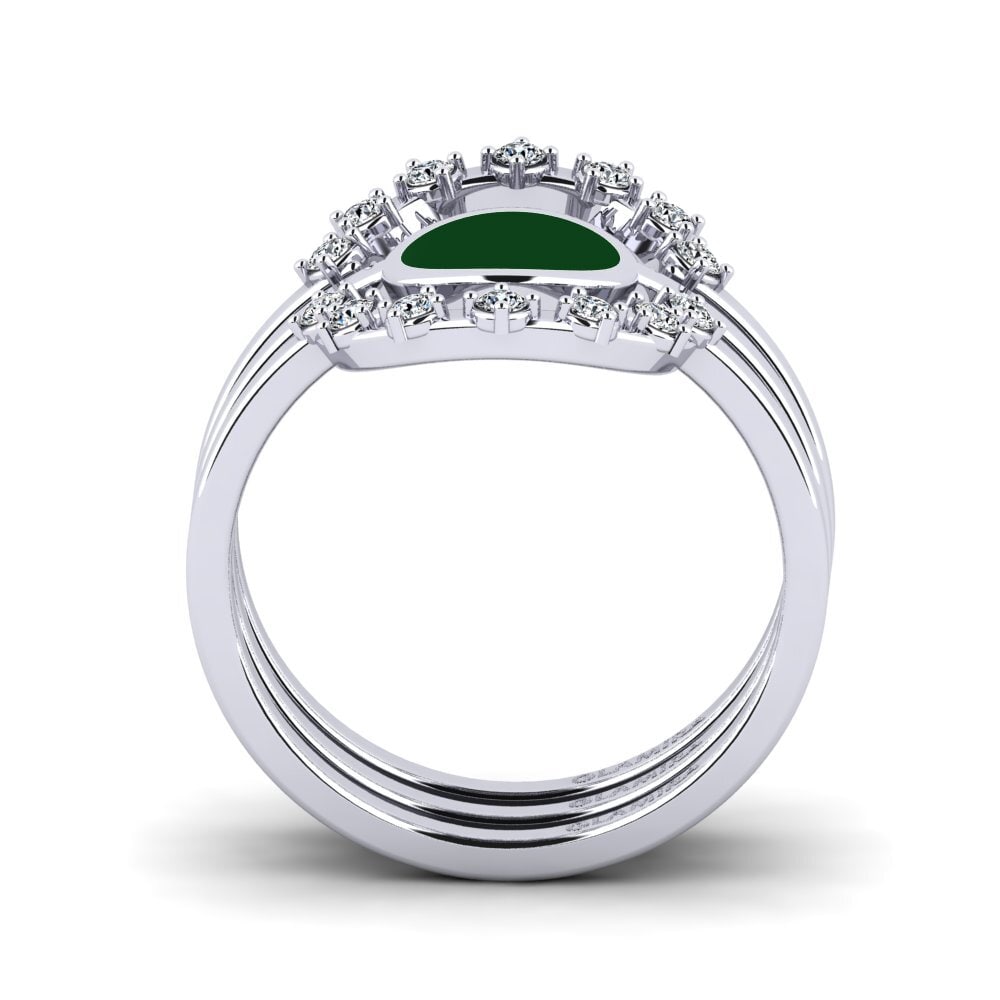14ct White Gold Stackable Ring Middo Set