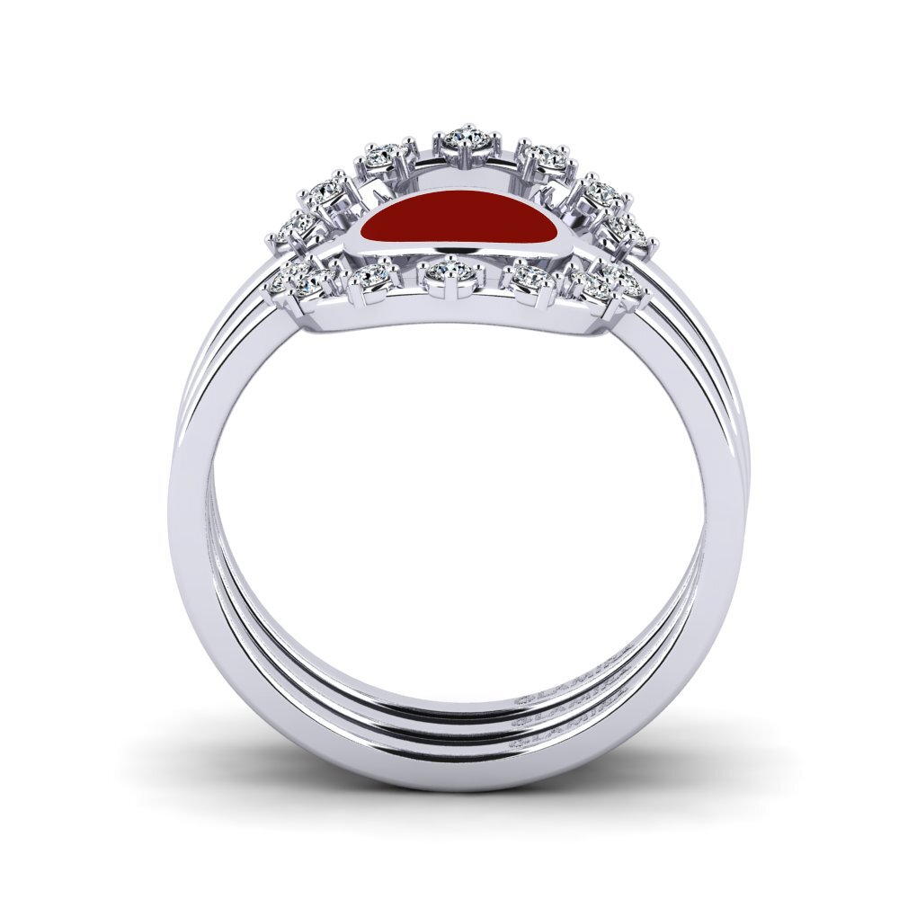 950 Palladium Stapelbarer Ring Middo Set