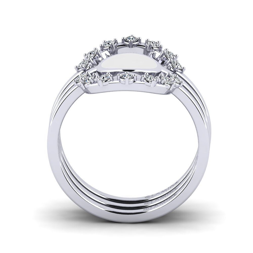 950 Palladium Stapelbarer Ring Middo Set