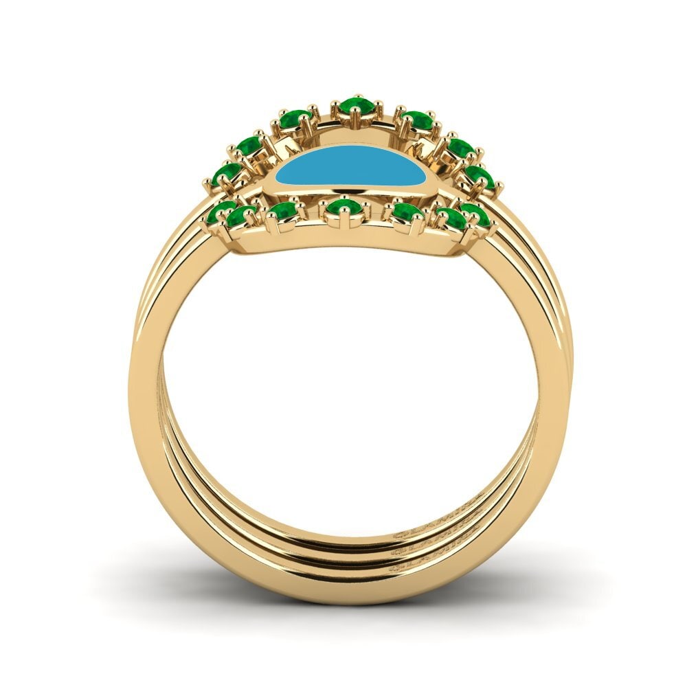 Emerald Stackable Ring Middo Set