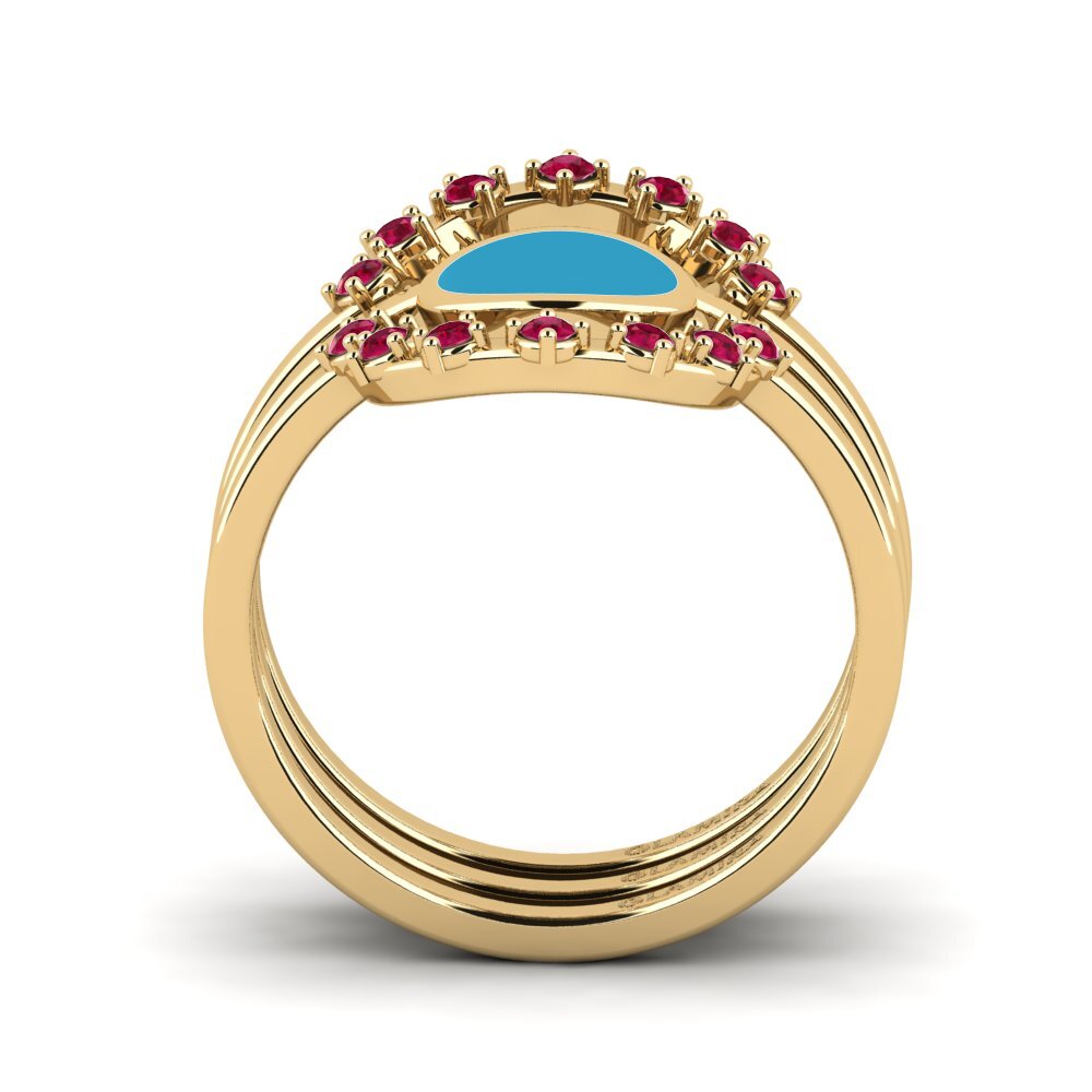 Ruby Stackable Ring Middo Set