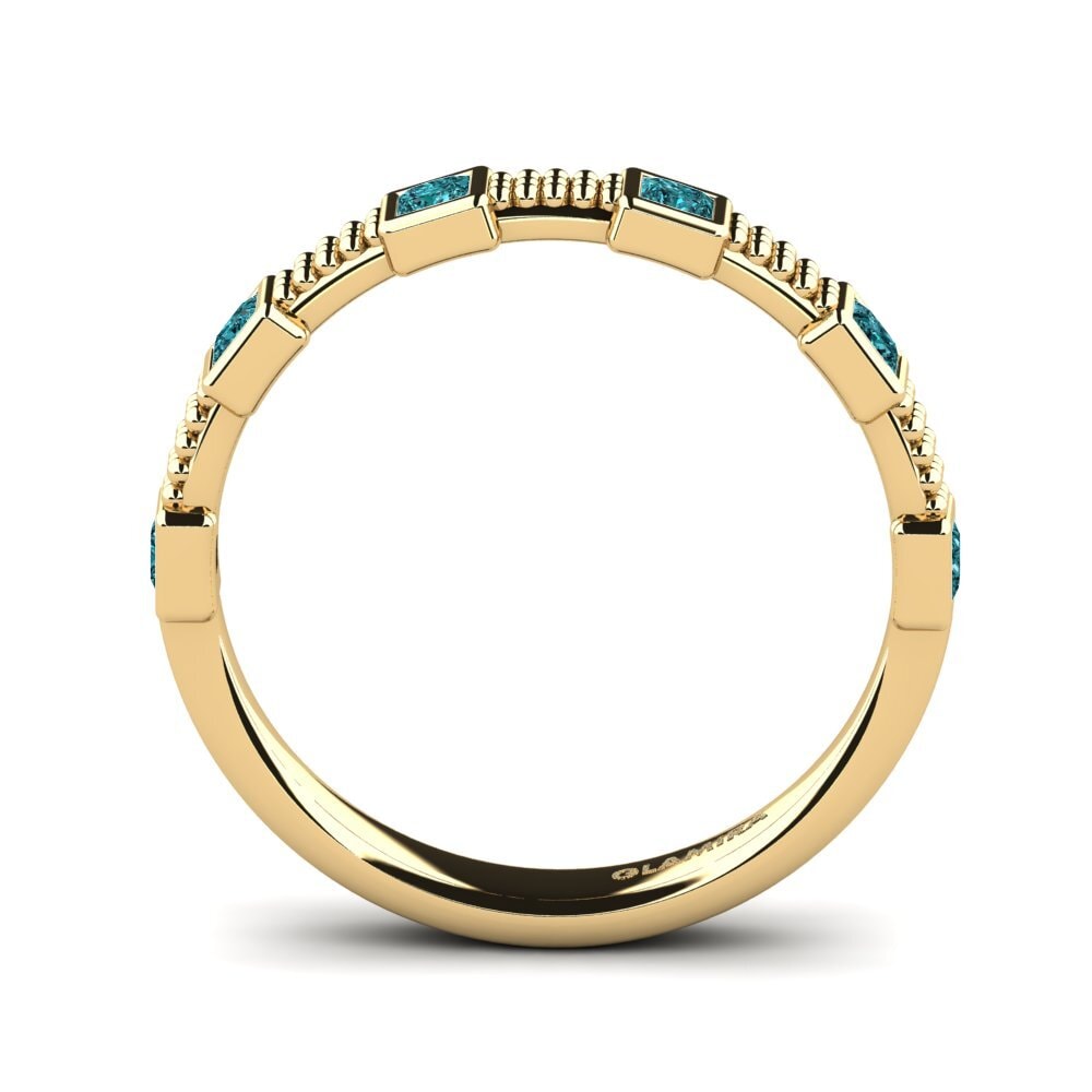 Blauer Diamant Stapelbarer Ring Munnas - C