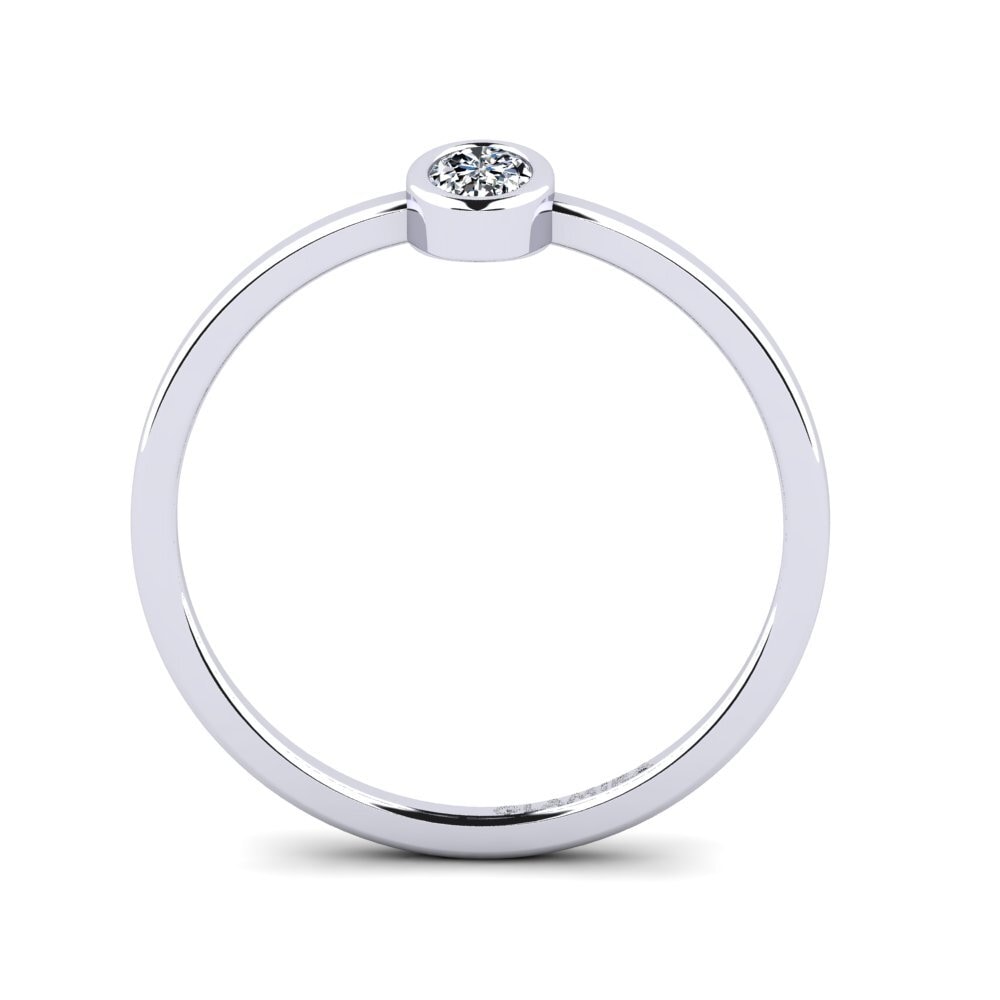 950 Platin Zirkonia Verlobungsring Niliev - A