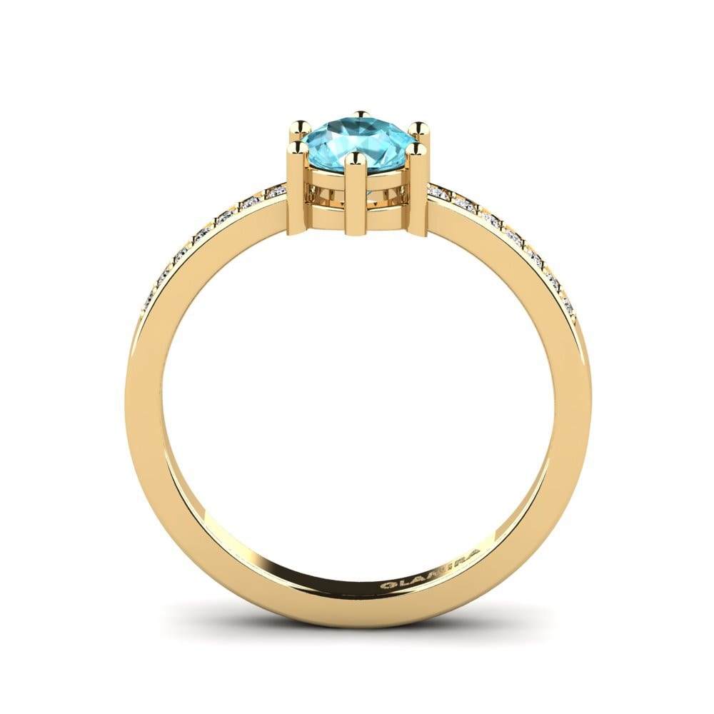 Blue Zircon Stackable Ring Ofre - A