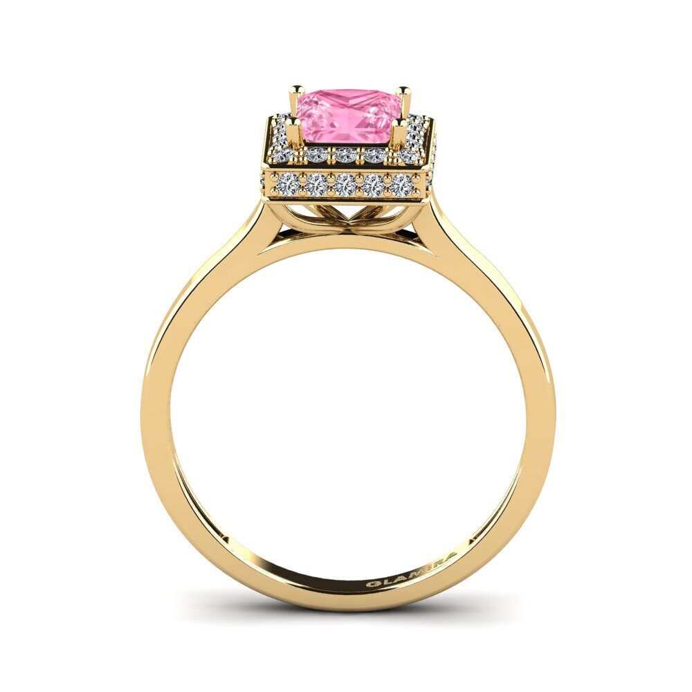 Pink Sapphire Engagement Ring Scump - A