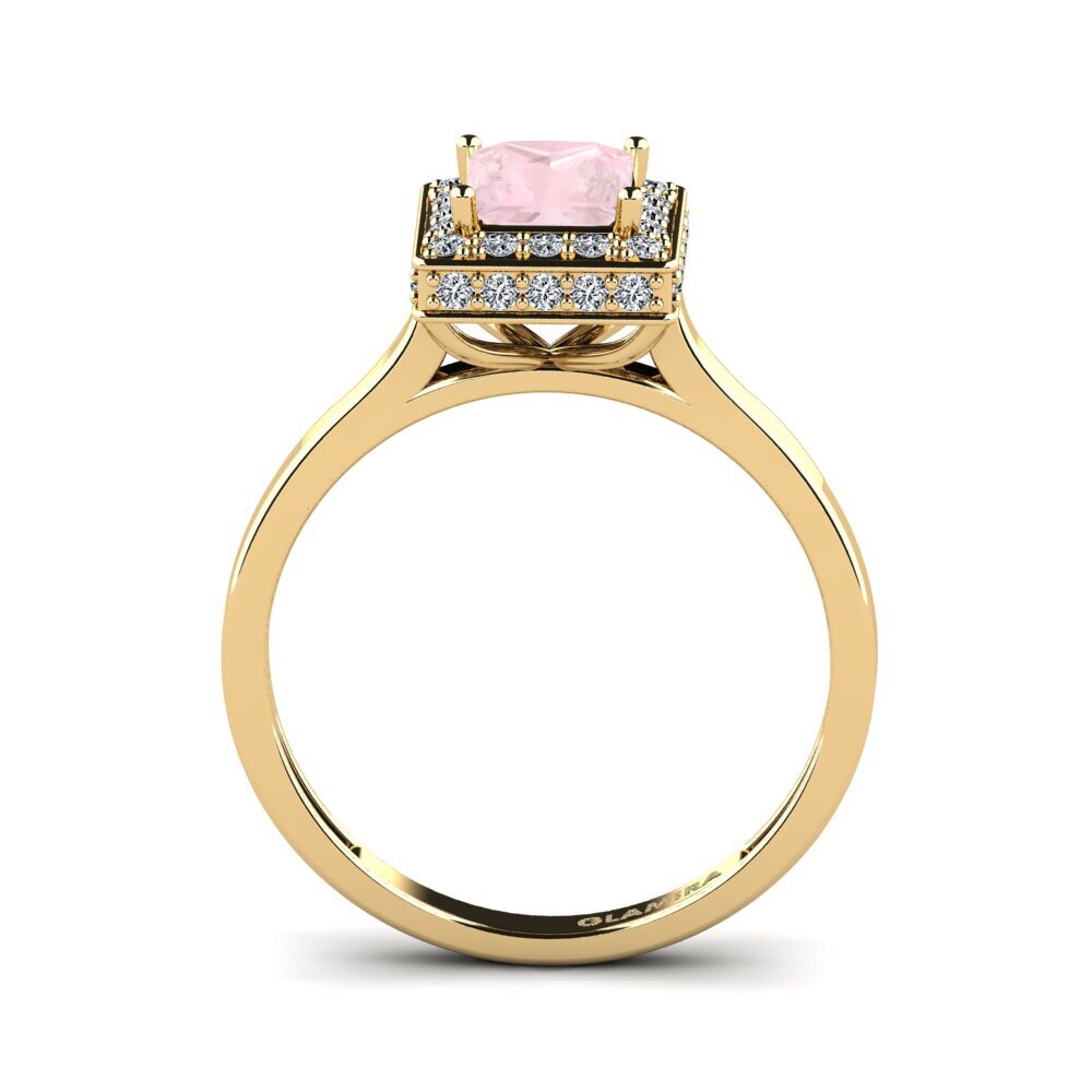 Quartz Rose Bague de fiançailles Scump - A