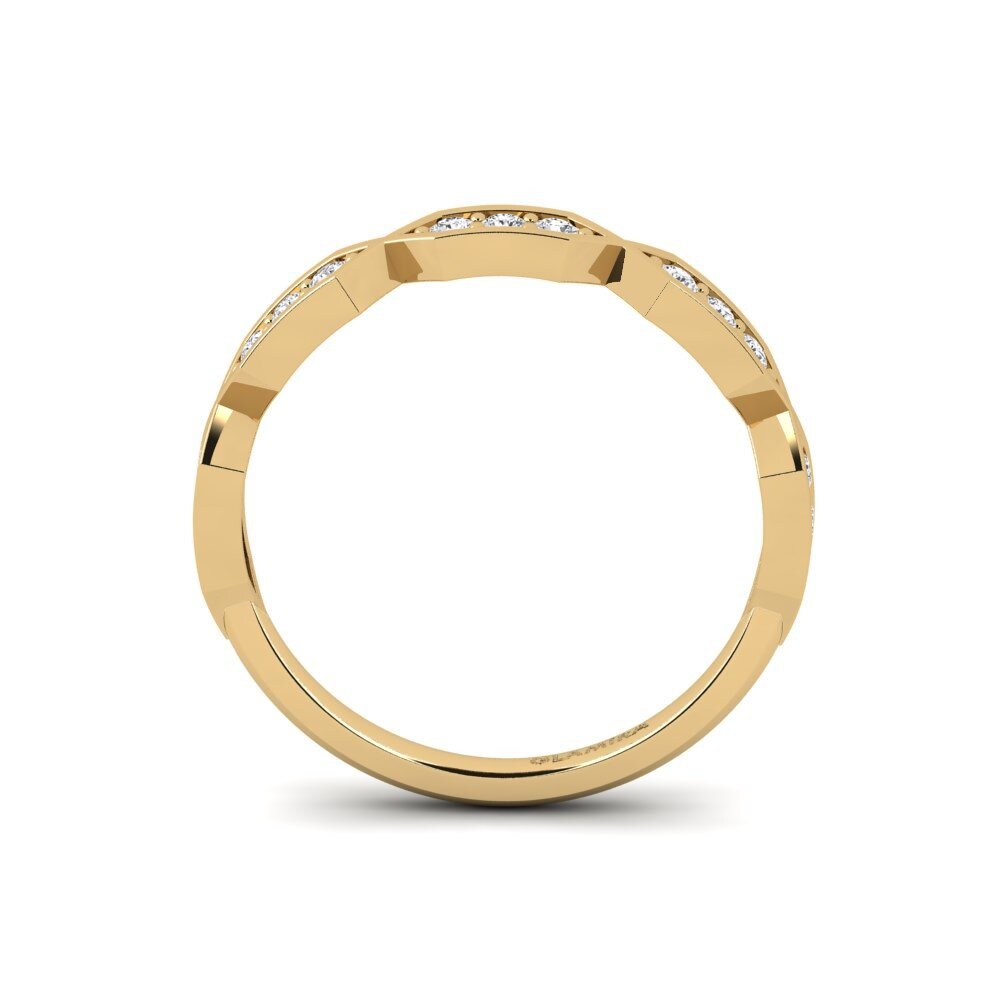 White sapphire Stackable Ring Sephuf- C