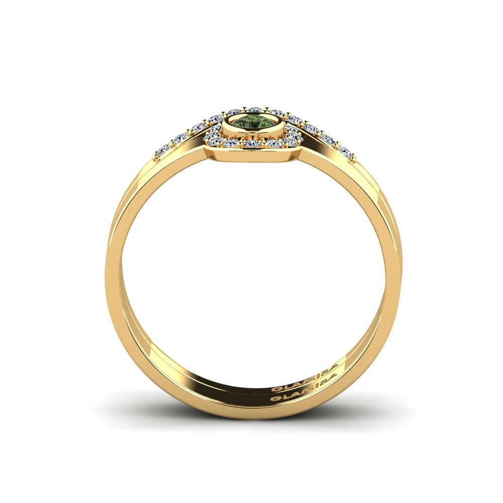 Green Sapphire Stackable Ring Siorgr Set