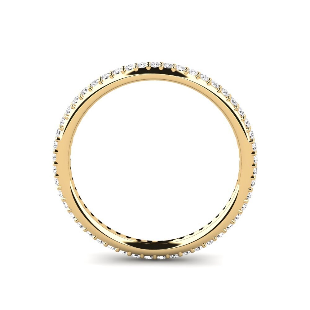 White sapphire Stackable Ring Soya - C