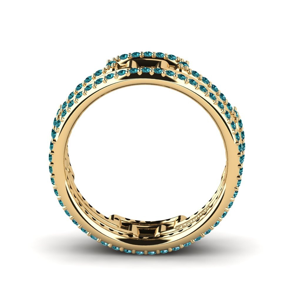 Blauer Diamant Stapelbarer Ring Soya Set