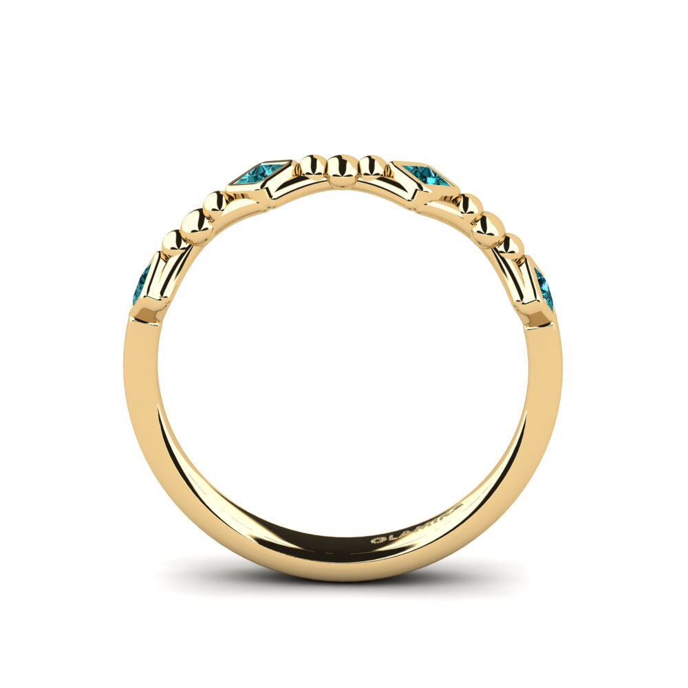 Blauer Diamant Stapelbarer Ring Sweofoa - B