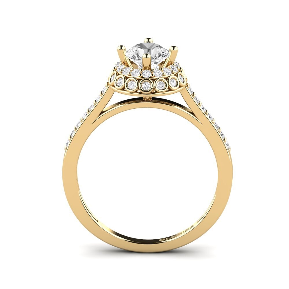 Zafiro blanco Anillo de compromiso Syfig - A