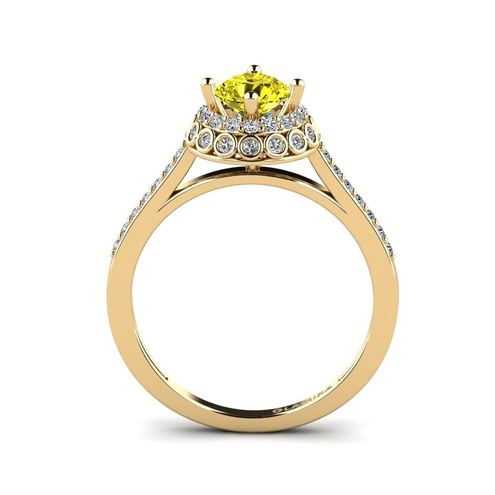 Yellow Diamond Engagement Ring Syfig - A