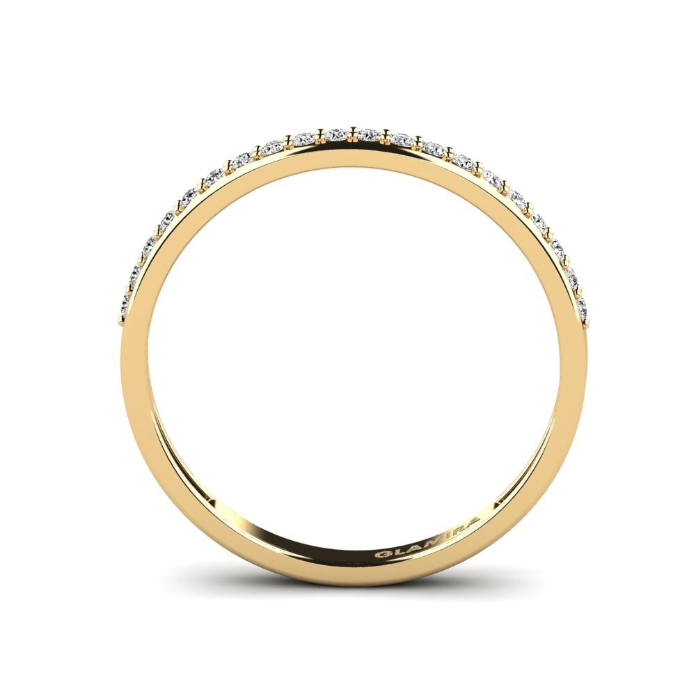 14ct Yellow Gold Moissanite Ring Syfig - B