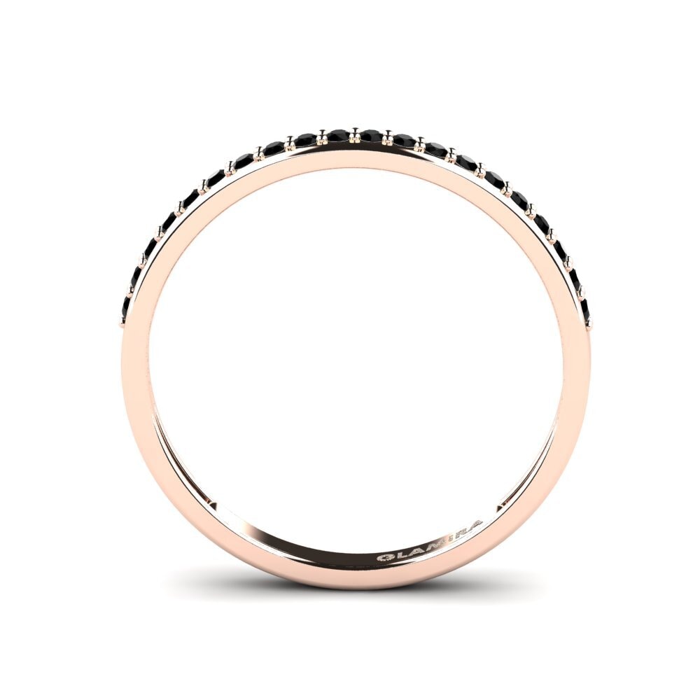 18ct Rose Gold Black Diamond Ring Syfig - B