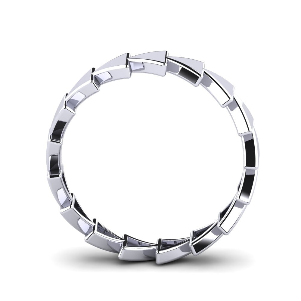 950 Palladium Stackable Ring Teed - C