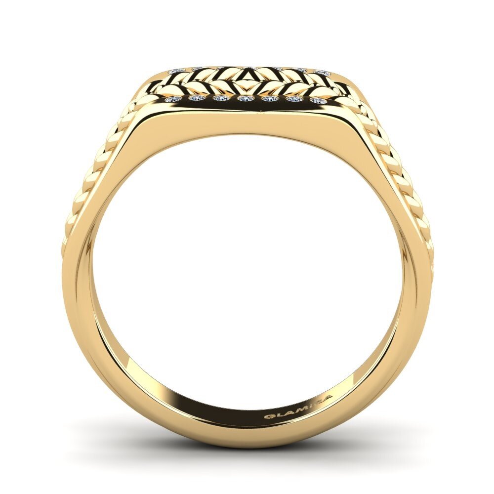 Compre Anillo de Hombre Lenig en corte Redondo 0.112 Quilates 18k Oro ...