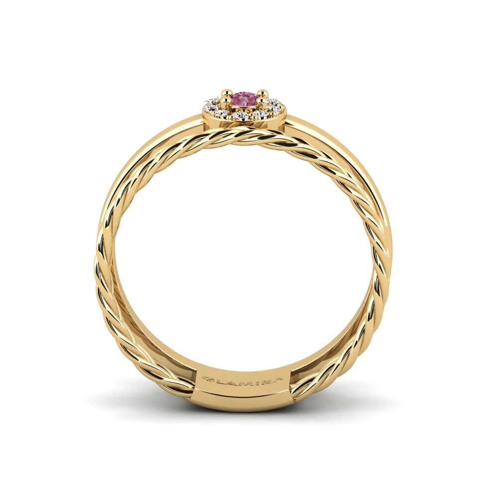 Rhodolite Garnet Ring Feuille